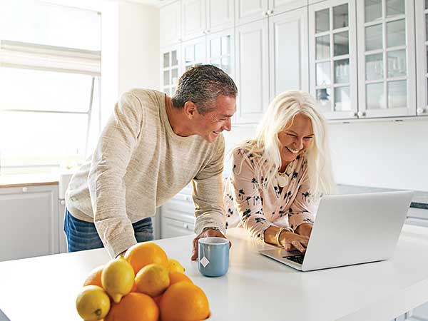 Couple at computer